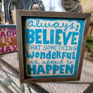 Natural Life home decor sign 5"x5.5"x1.5"